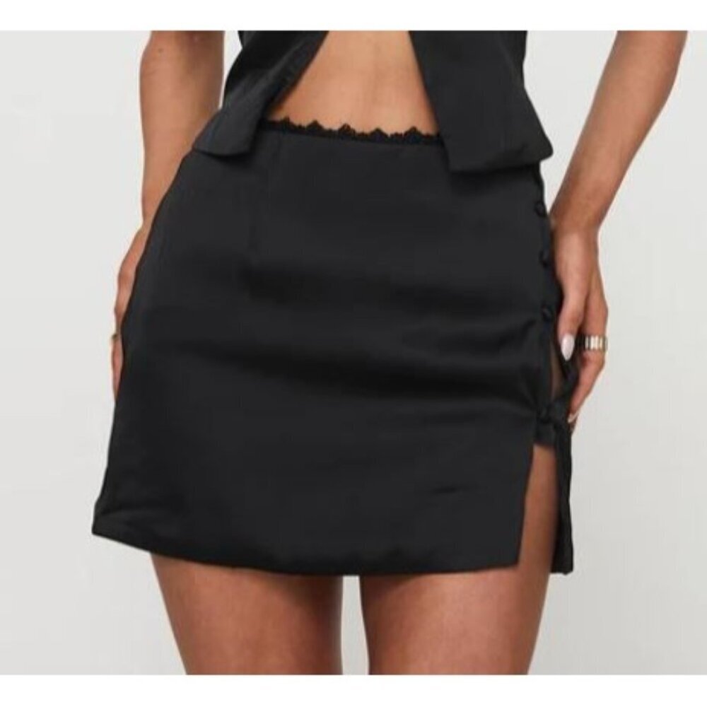 Princess Polly Chakira Lace Trim Mini Skirt Women Size US 12 NWT High Rise